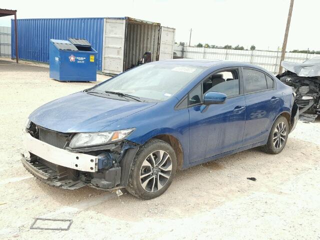 19XFB2F81FE078221 - 2015 HONDA CIVIC EX BLUE photo 2