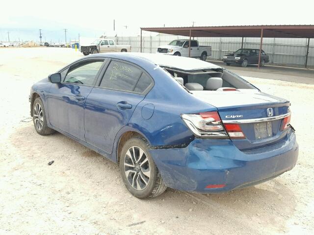 19XFB2F81FE078221 - 2015 HONDA CIVIC EX BLUE photo 3