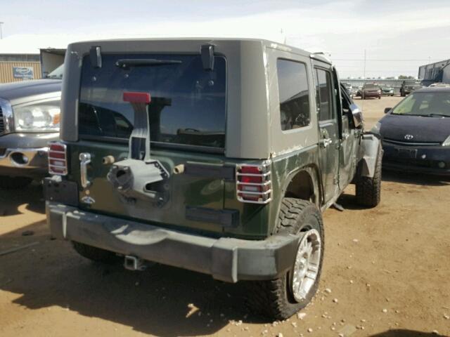 1J4GA59157L150550 - 2007 JEEP WRANGLER GREEN photo 4