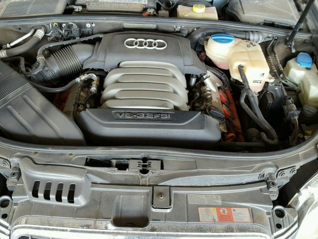 WAUAH78E48A147625 - 2008 AUDI A4 3.2 GRAY photo 7