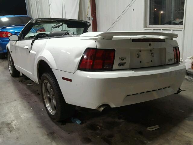 1FAFP45X03F406774 - 2003 FORD MUSTANG GT WHITE photo 3