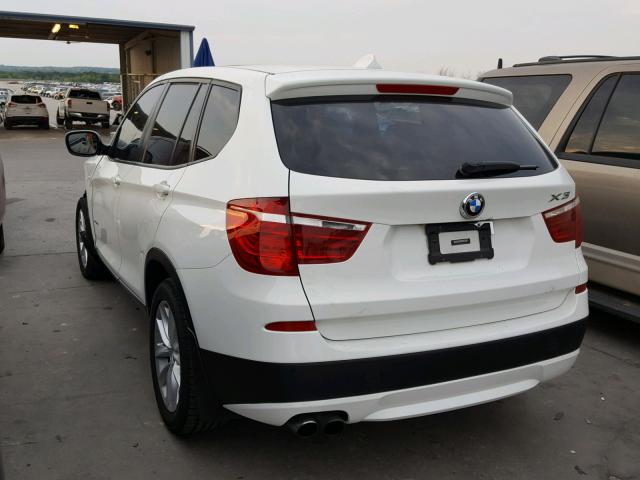 5UXWX9C5XD0A17123 - 2013 BMW X3 XDRIVE2 WHITE photo 3