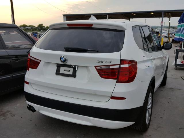 5UXWX9C5XD0A17123 - 2013 BMW X3 XDRIVE2 WHITE photo 4
