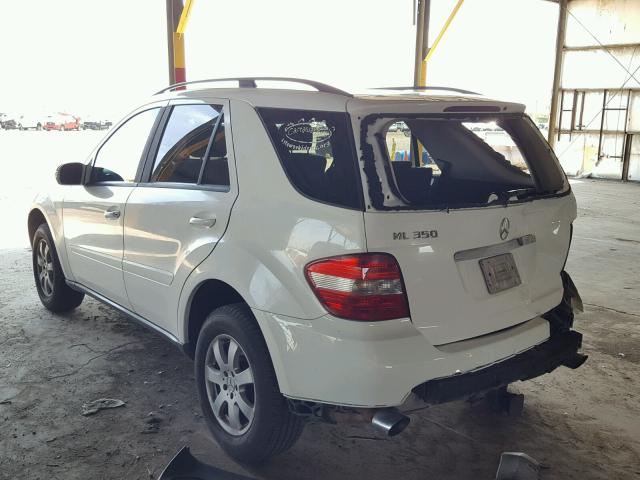 4JGBB86E06A069662 - 2006 MERCEDES-BENZ ML 350 WHITE photo 3