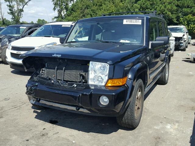 1J8HG58216C200211 - 2006 JEEP COMMANDER BLACK photo 2