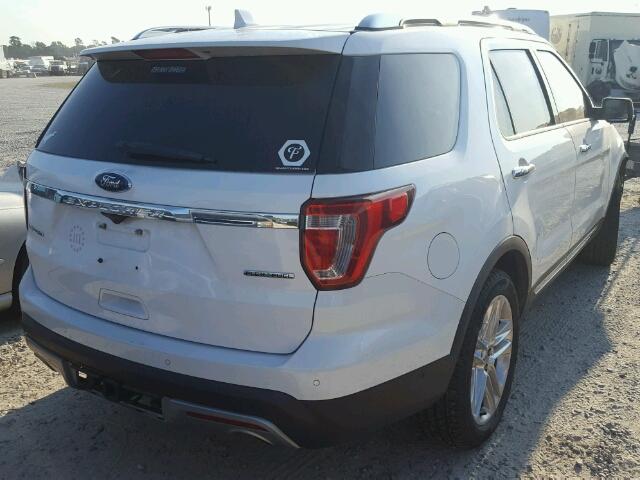 1FM5K7F8XGGD21532 - 2016 FORD EXPLORER L WHITE photo 4