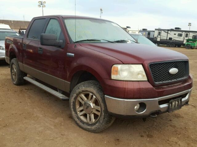 1FTPW14536KB74036 - 2006 FORD F150 BURGUNDY photo 1