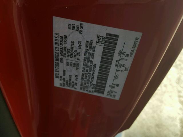 1FTZF1826XNA99504 - 1999 FORD F150 RED photo 10