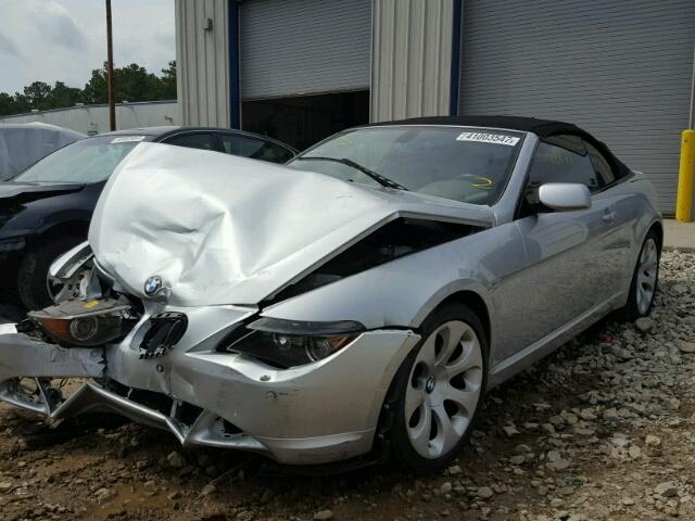 WBAEK73495B325200 - 2005 BMW 645 CI AUT SILVER photo 2