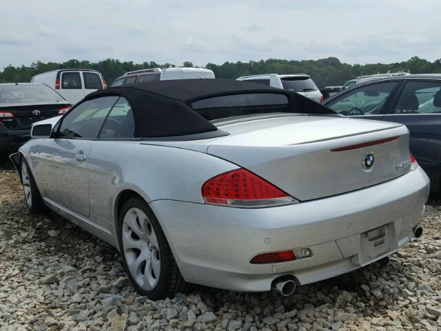 WBAEK73495B325200 - 2005 BMW 645 CI AUT SILVER photo 3