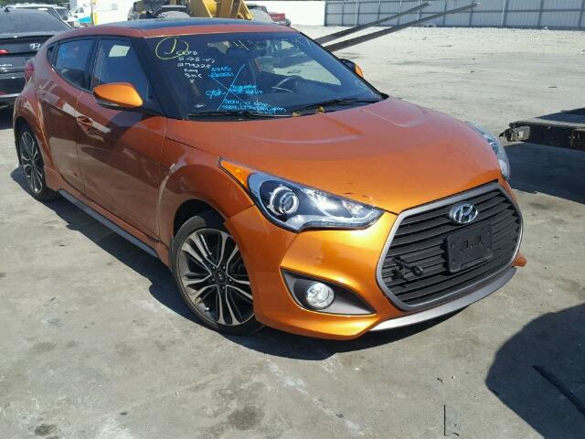 KMHTC6AE2GU279225 - 2016 HYUNDAI VELOSTER T ORANGE photo 1