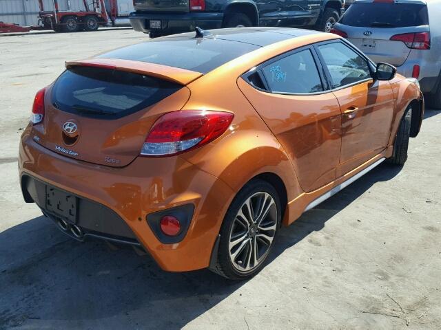 KMHTC6AE2GU279225 - 2016 HYUNDAI VELOSTER T ORANGE photo 4