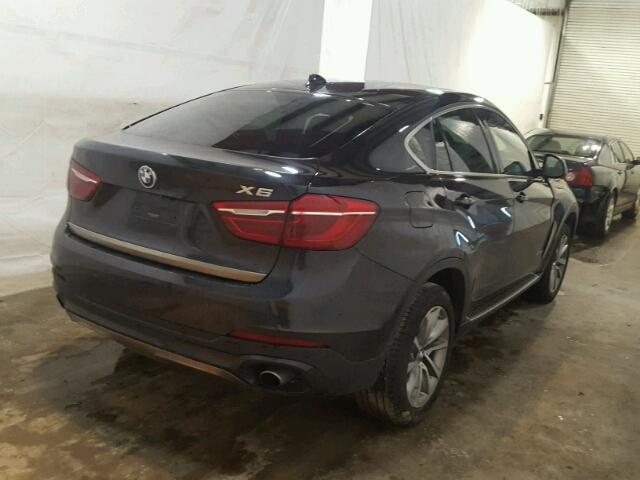 5UXKU2C58F0N76118 - 2015 BMW X6 XDRIVE3 BLACK photo 4