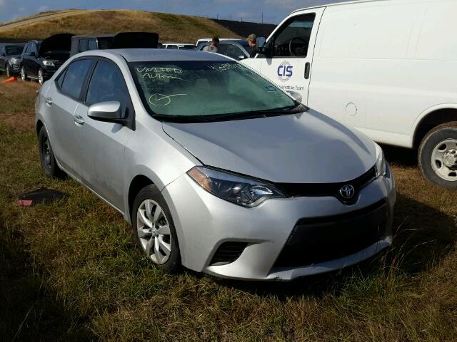 2T1BURHE9EC177032 - 2014 TOYOTA COROLLA L SILVER photo 1