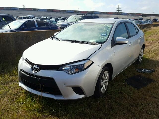 2T1BURHE9EC177032 - 2014 TOYOTA COROLLA L SILVER photo 2