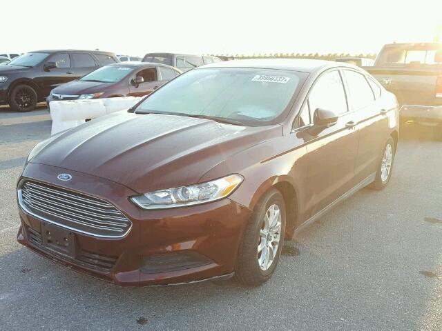 3FA6P0G75FR304464 - 2015 FORD FUSION S BURGUNDY photo 2