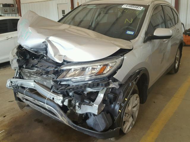 2HKRM3H74FH545404 - 2015 HONDA CR-V EXL SILVER photo 2