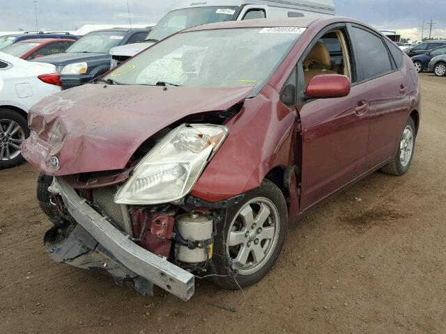 JTDKB20U657043872 - 2005 TOYOTA PRIUS RED photo 2