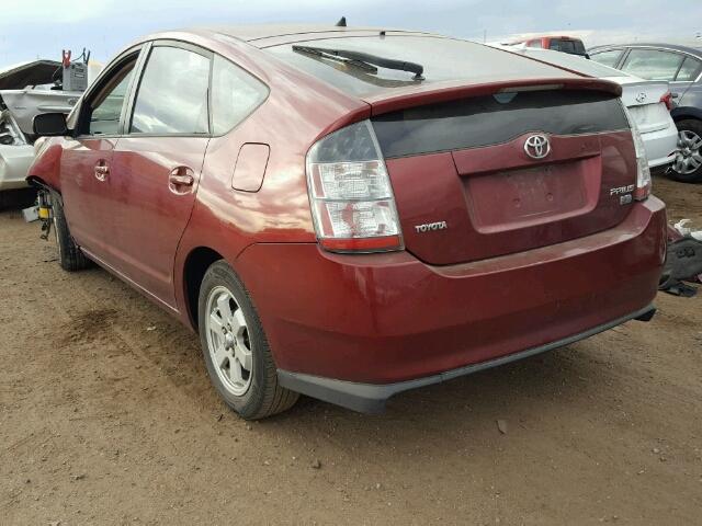 JTDKB20U657043872 - 2005 TOYOTA PRIUS RED photo 3