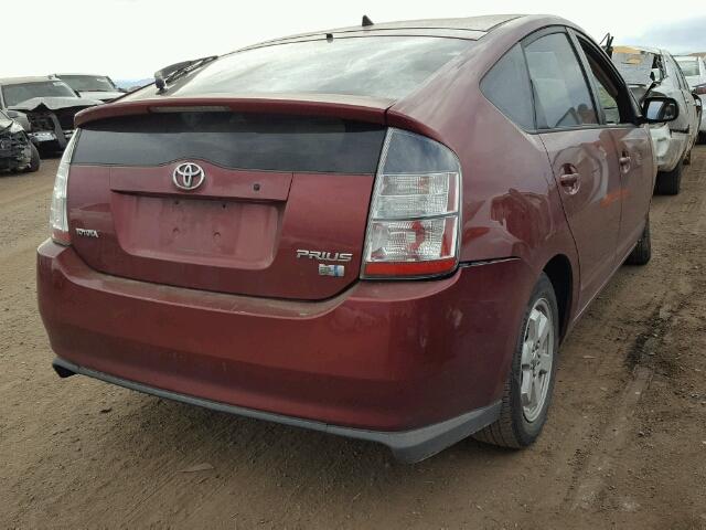 JTDKB20U657043872 - 2005 TOYOTA PRIUS RED photo 4