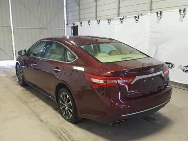 4T1BK1EB5JU273380 - 2018 TOYOTA AVALON XLE MAROON photo 3