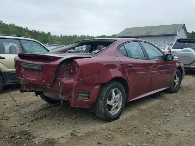 2G2WP522641341404 - 2004 PONTIAC GRAND PRIX RED photo 4