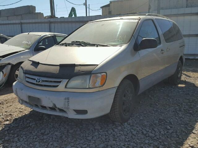 4T3ZF13C91U364884 - 2001 TOYOTA SIENNA LE/ TAN photo 2