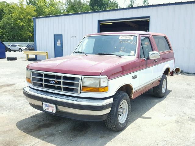 1FMEU15H8PLB09583 - 1993 FORD BRONCO U10 TWO TONE photo 2