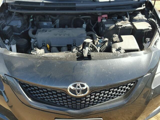 JTDBT4K33B1403742 - 2011 TOYOTA YARIS BLACK photo 7