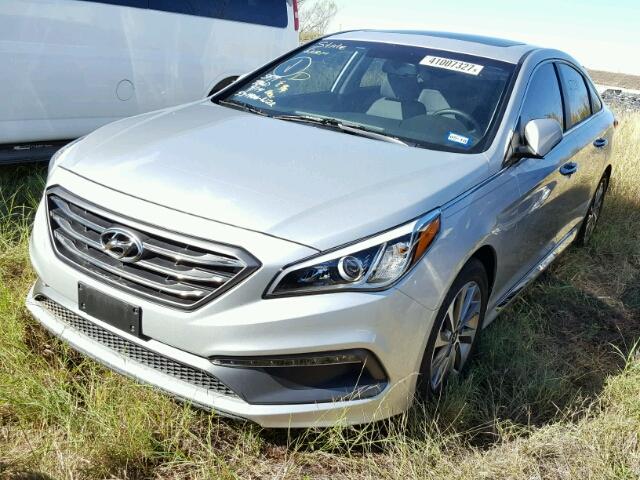 5NPE34AF1GH398825 - 2016 HYUNDAI SONATA SILVER photo 2