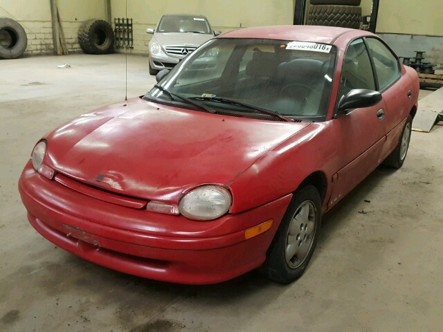 1B3ES47C6VD310016 - 1997 DODGE NEON HIGHL RED photo 2