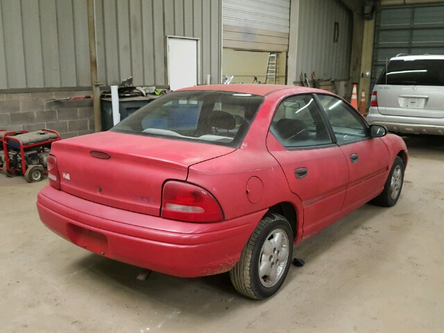 1B3ES47C6VD310016 - 1997 DODGE NEON HIGHL RED photo 4