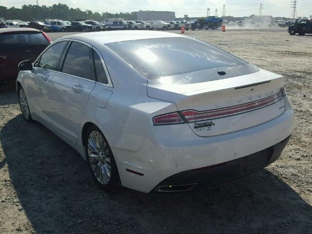 3LN6L2G90ER834841 - 2014 LINCOLN MKZ WHITE photo 3