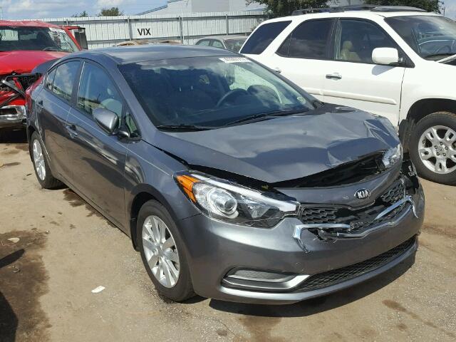 KNAFX4A60G5567836 - 2016 KIA FORTE LX GRAY photo 1