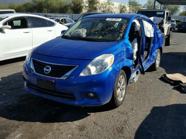 3N1CN7AP2CL804569 - 2012 NISSAN VERSA S BLUE photo 2