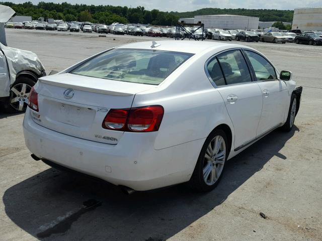 JTHBC96S675007026 - 2007 LEXUS GS 450H WHITE photo 4