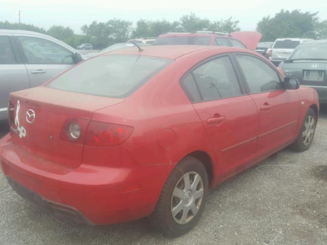 JM1BK12F361509688 - 2006 MAZDA 3 I RED photo 4