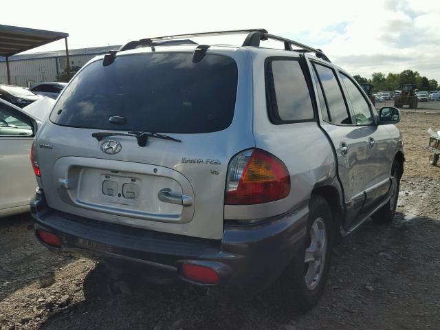 KM8SC13D43U415495 - 2003 HYUNDAI SANTA FE G SILVER photo 4