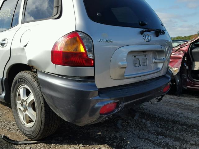 KM8SC13D43U415495 - 2003 HYUNDAI SANTA FE G SILVER photo 9