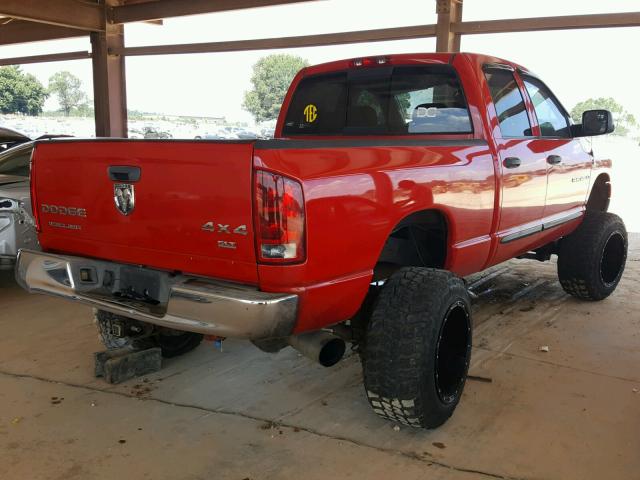 3D7KU28C04G191143 - 2004 DODGE RAM 2500 S RED photo 4