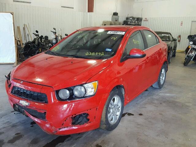 1G1JD5SHXE4235992 - 2014 CHEVROLET SONIC LT RED photo 2