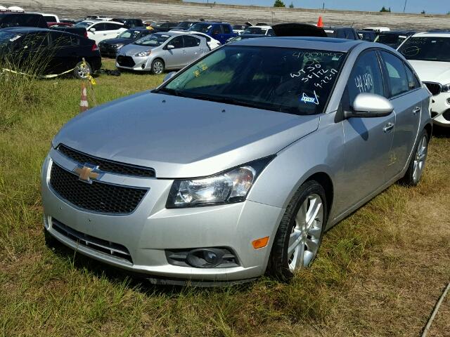 1G1PG5SBXE7366660 - 2014 CHEVROLET CRUZE SILVER photo 2