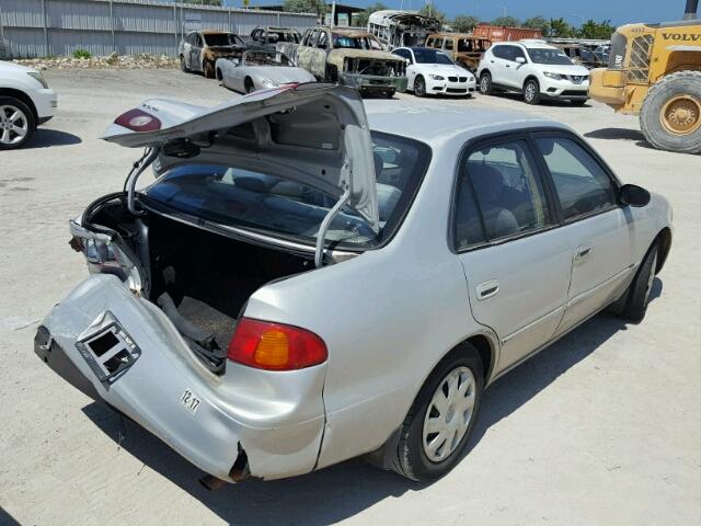 1NXBR12E51Z513392 - 2001 TOYOTA COROLLA CE SILVER photo 4