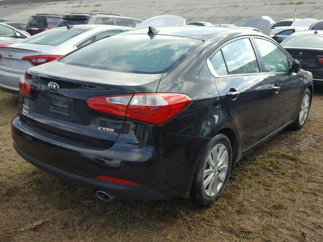 KNAFX4A88F5307118 - 2015 KIA FORTE EX BLACK photo 4