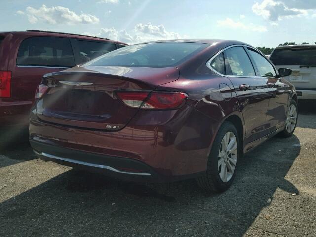 1C3CCCAB0FN737947 - 2015 CHRYSLER 200 MAROON photo 4