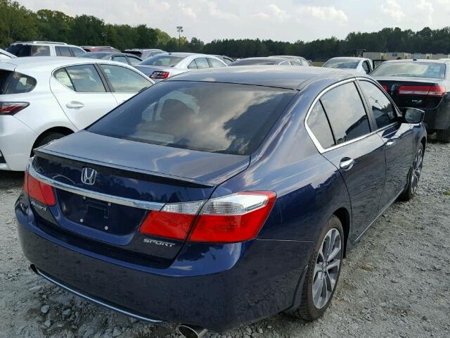 1HGCR2F57EA269049 - 2014 HONDA ACCORD SPO BLUE photo 4