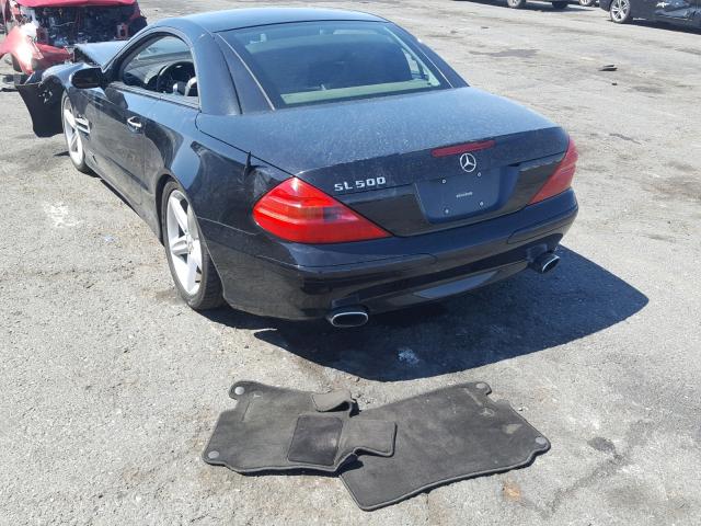 WDBSK75FX5F087465 - 2005 MERCEDES-BENZ SL 500 BLACK photo 3