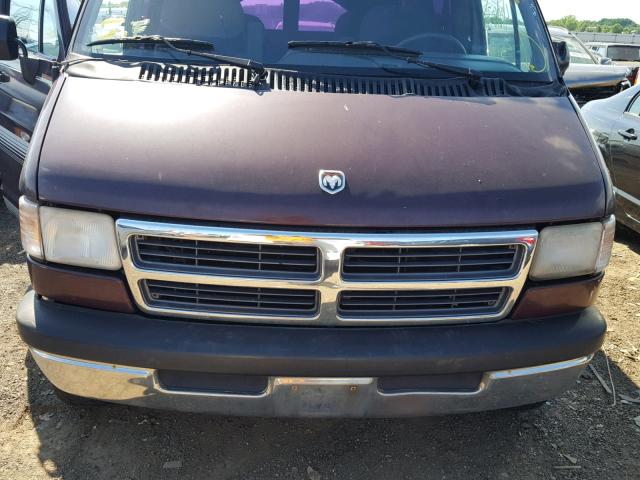 2B6HB21X4VK599435 - 1997 DODGE RAM VAN B2 MAROON photo 7