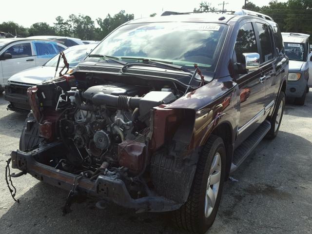 5N1BA0ND8EN606556 - 2014 NISSAN ARMADA SV MAROON photo 2