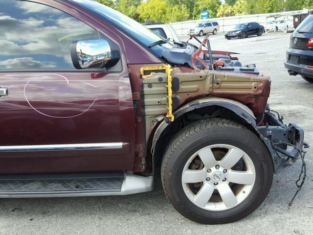 5N1BA0ND8EN606556 - 2014 NISSAN ARMADA SV MAROON photo 9